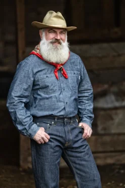 Akansas Man Jap Selvedge Chambray Rinse