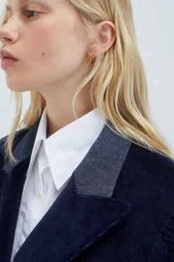 Blazer Doppiopetto In Velluto