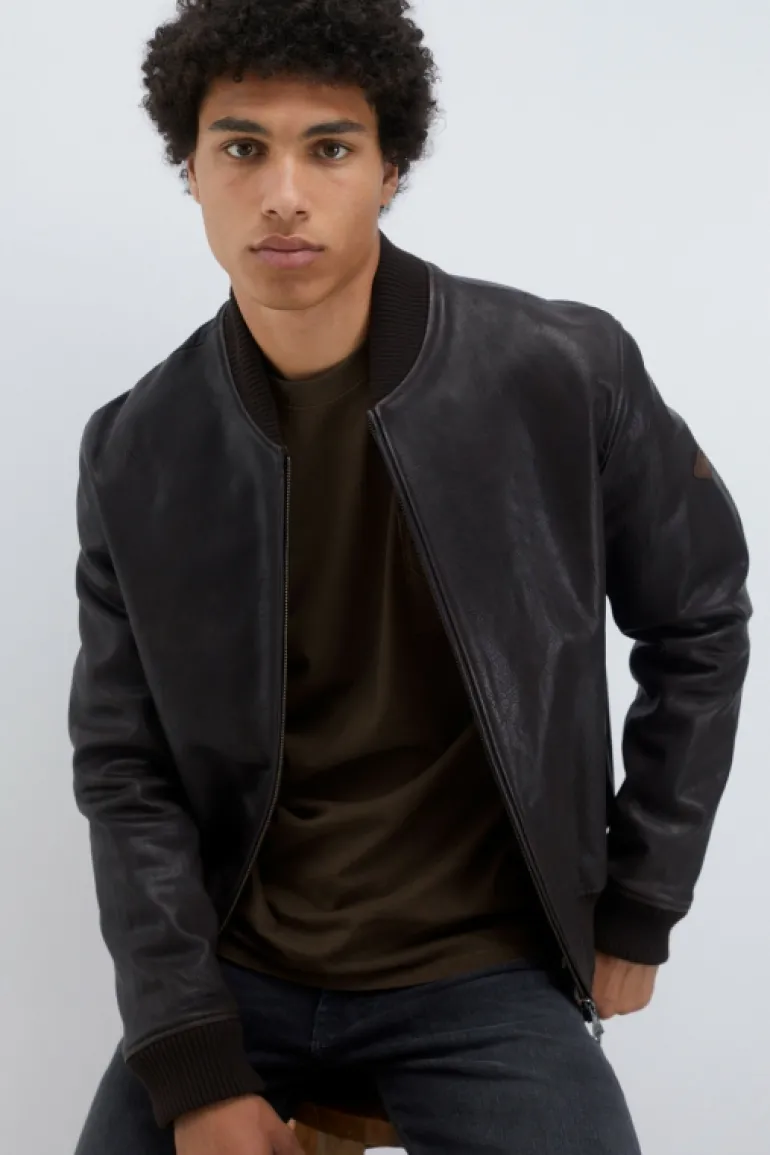 Bomber In Pelle Vintage