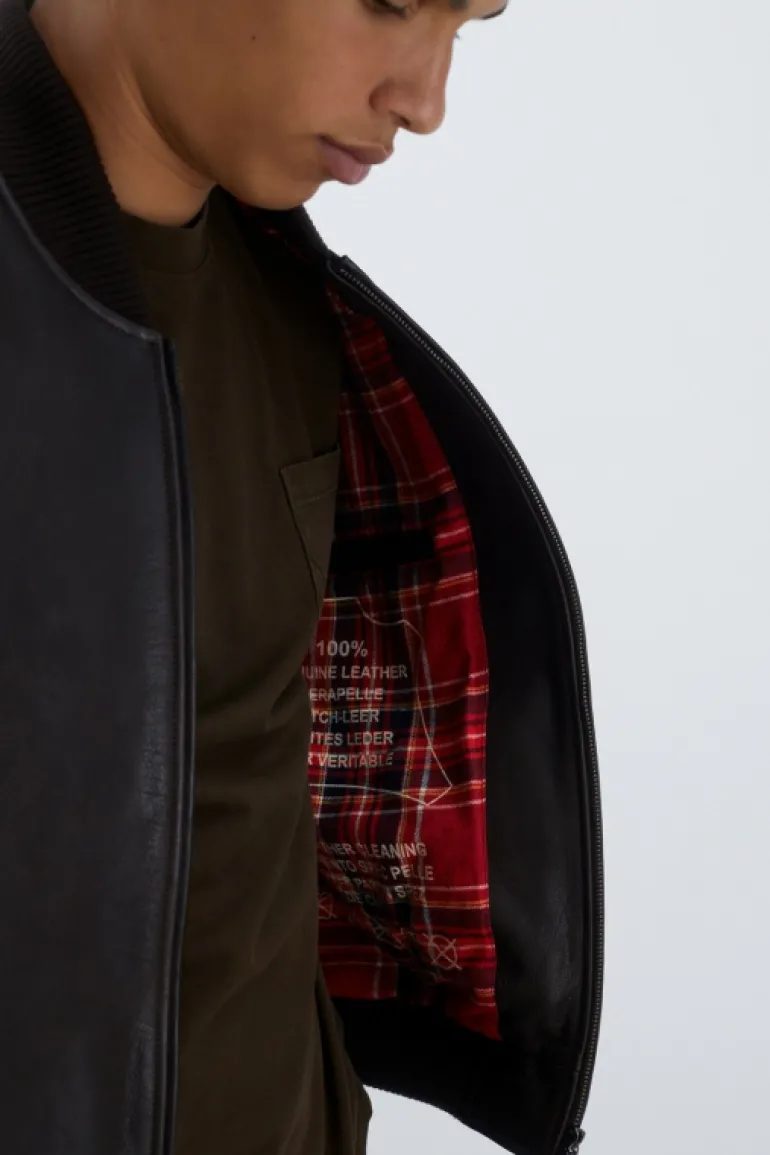 Bomber In Pelle Vintage