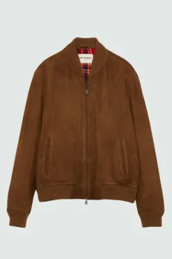 Bomber In Suede