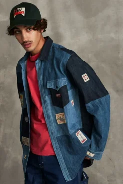 Camicia Kansas Patchwork 70th Denim Rinse