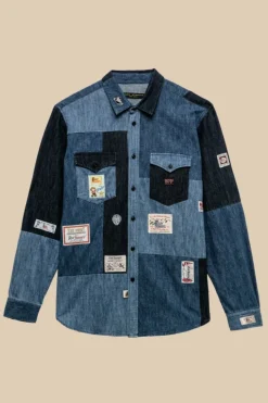 Camicia Kansas Patchwork 70th Denim Rinse