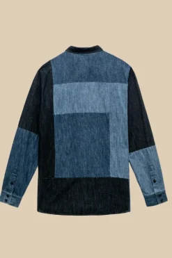 Camicia Kansas Patchwork 70th Denim Rinse