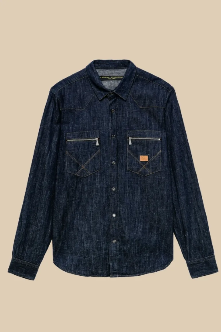 Camicia Western 70th Denim Cimosa Rinse