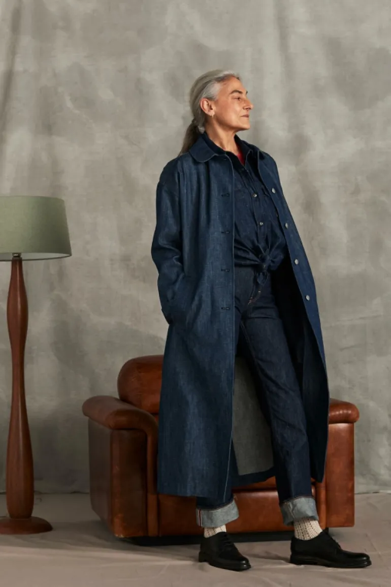 Cappotto Vintage 60 70th Denim Rinse