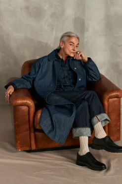 Cappotto Vintage 60 70th Denim Rinse