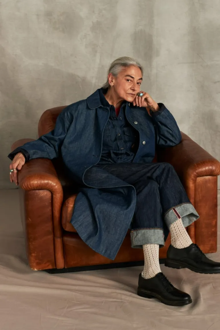 Cappotto Vintage 60 70th Denim Rinse