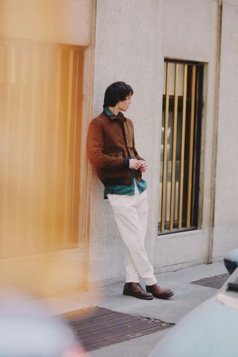 Giacca Newman In Suede Vintage