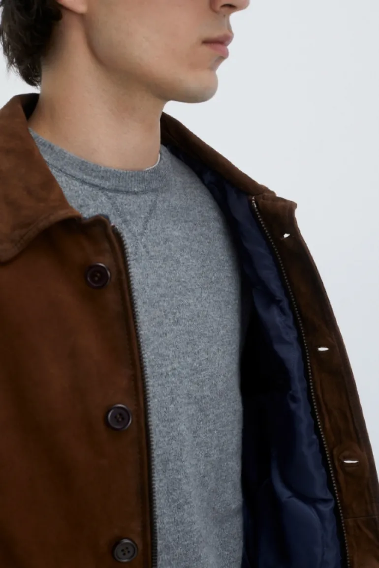 Giacca Newman In Suede Vintage