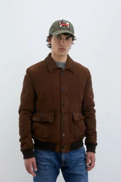 Giacca Newman In Suede Vintage