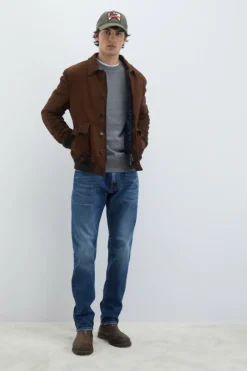 Giacca Newman In Suede Vintage