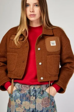 Giacca Work Crop Roy Roger's X Dave's Ny In Lana