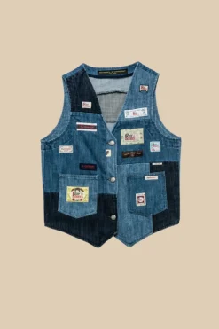 Gilet Patchwork 70th Denim Rinse