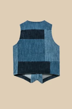 Gilet Patchwork 70th Denim Rinse