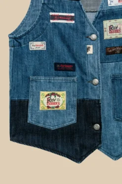 Gilet Patchwork 70th Denim Rinse