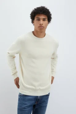 Maglia Girocollo In Cotone Punto Spillo