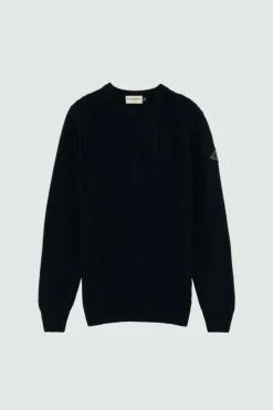 Maglia Girocollo In Lana E Cashmere Fisherman