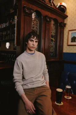 Maglia Girocollo In Lana E Cashmere Muline