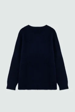 Maglia Girocollo In Lana Shetland Brushed