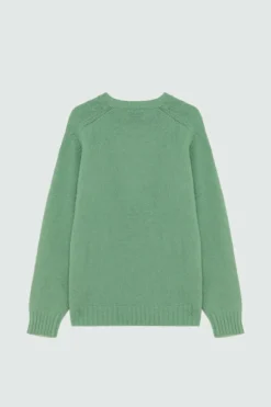 Maglia Girocollo In Lana Shetland Brushed