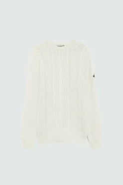 Maglia Girocollo In Lana E Cashmere Fisherman