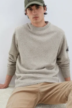 Maglia Girocollo In Lana E Cashmere Muline