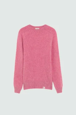 Maglia Girocollo In Lana Shetland Brushed