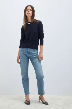 Maglia Girocollo In Pura Lana