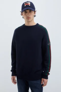 Maglia Girocollo Racing In Lana E Cashmere