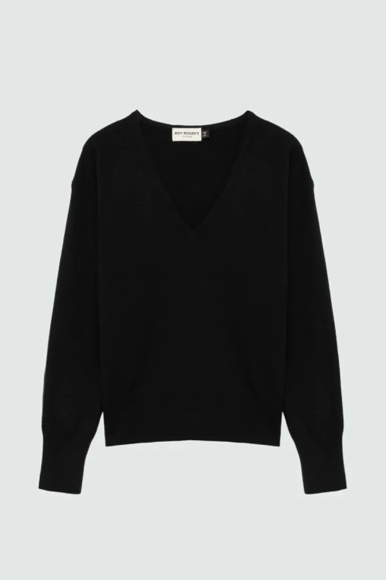 Maglia Scollo V In Lana E Cashmere