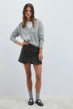 Maglia Scollo V In Lana E Cashmere