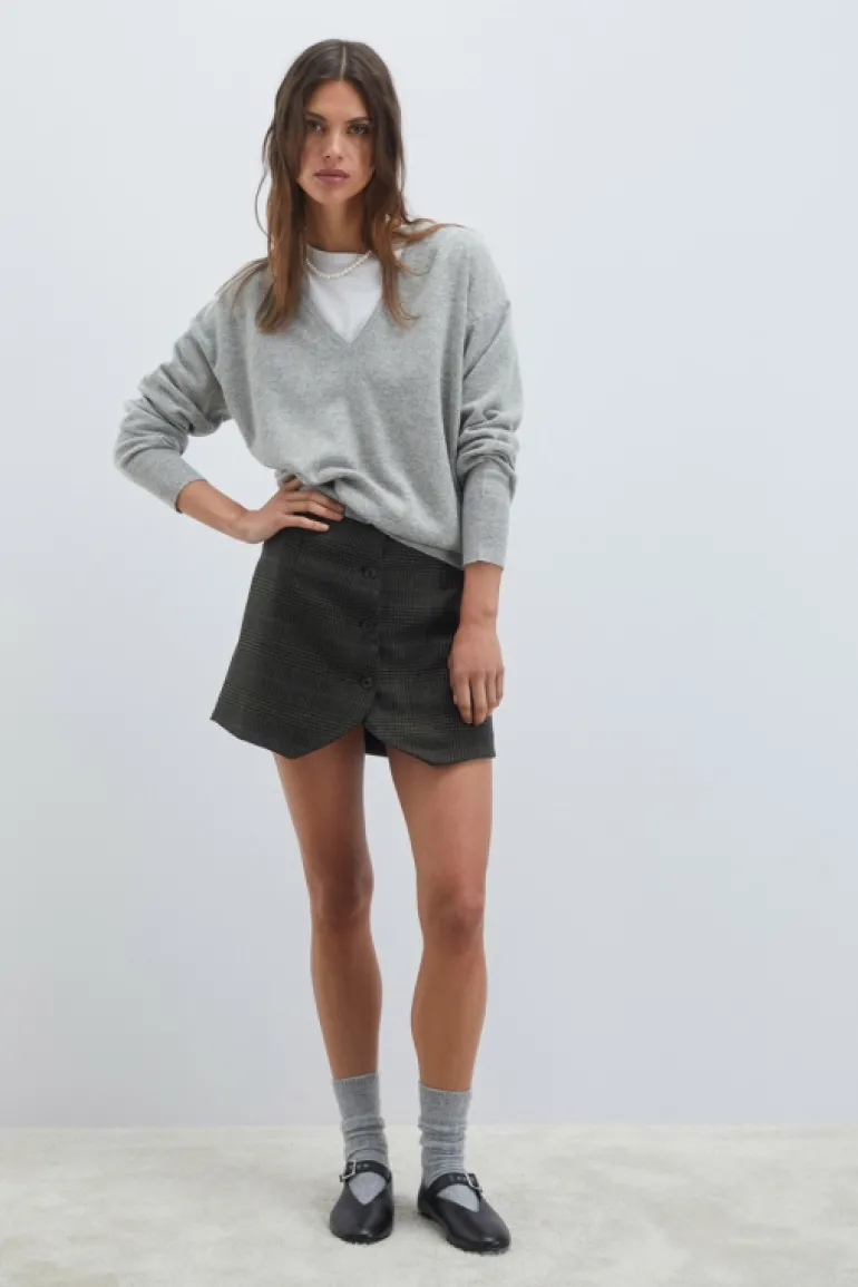 Maglia Scollo V In Lana E Cashmere