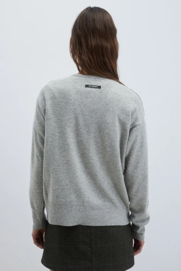 Maglia Scollo V In Lana E Cashmere