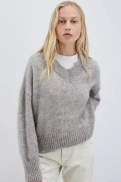 Maglia Scollo V In Mohair