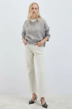 Maglia Scollo V In Mohair