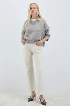 Maglia Scollo V In Mohair