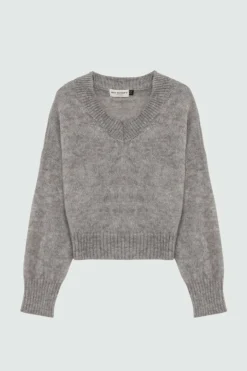 Maglia Scollo V In Mohair