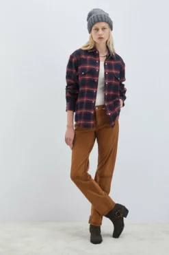 Pantalone Sofia In Suede Vintage