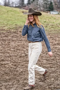 Sofia Woman Selvedge Ecru Denim Rinse