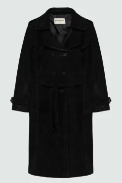 Trench In Suede Washed