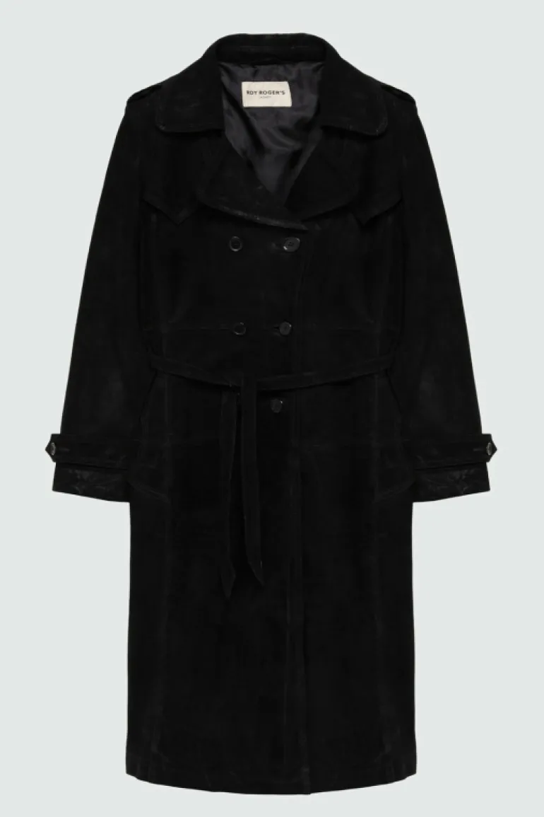 Trench In Suede Washed