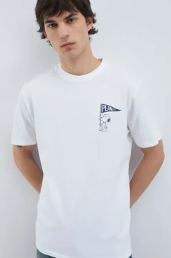 T-shirt Girocollo Penuts Flag