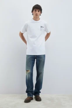 T-shirt Girocollo Penuts Flag