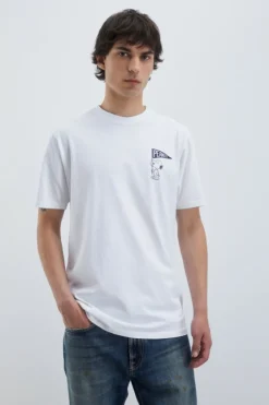 T-shirt Girocollo Penuts Flag