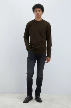 T-shirt Pocket L/s In Jersey